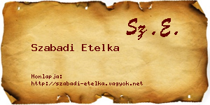 Szabadi Etelka névjegykártya